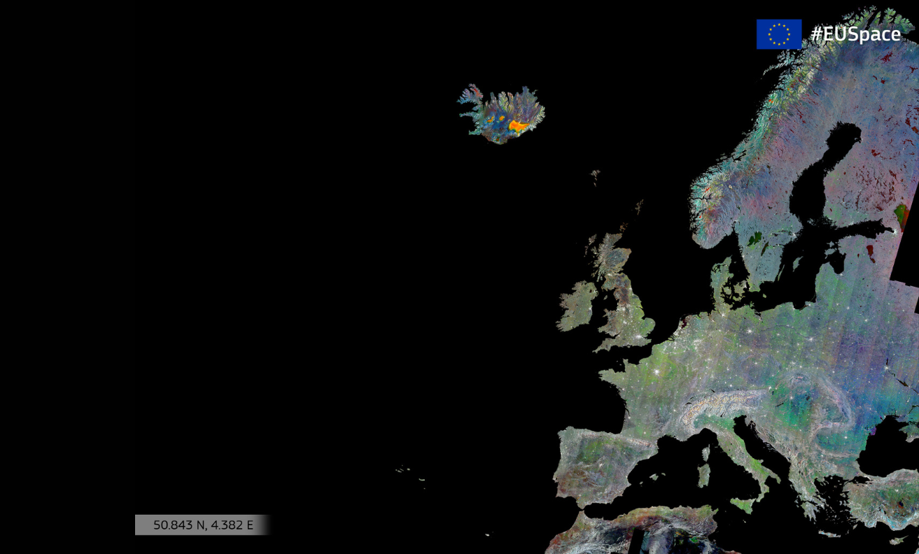 European Union as captured by Copernicus Sentinel-1 satellite